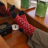 Parallel Men's Socks - Burgundy