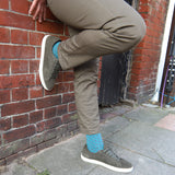 Pin Polka Herrensocken - Blaugrün