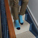 Pin Polka Herrensocken - Azurblau