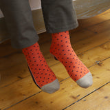 Pin Polka Herrensocken - Orange