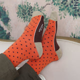 Pin Polka Herrensocken - Orange