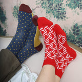 Pin Polka Herrensocken - Denim