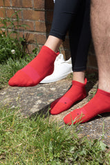Organic Women's Trainer Sport Socks - Red