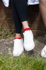 Organic Women's Trainer Sport Socks - Red