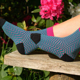Zigzag Women's Socks - Teal