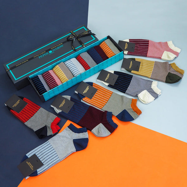 Father’s Day Trainer Men's Socks Gift Box – Oxford Stripe