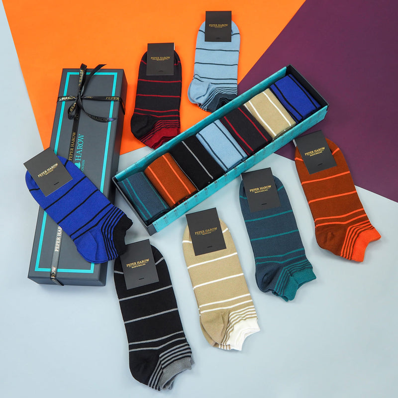 Father’s Day Trainer Men's Socks Gift Box – Retro Stripe