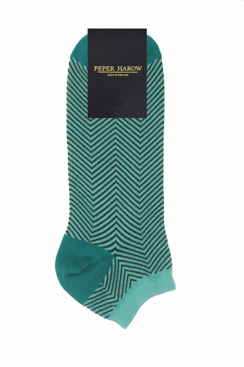 Lux Taylor Men's Trainer Socks - Turquoise