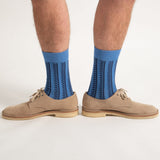 Vector Stripe Men's Socks - Blue