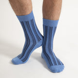 Vector Stripe Men's Socks - Blue