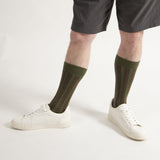 Vector Stripe Men's Socks - Olive