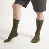 Vector Stripe Men's Socks - Olive