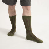 Vector Stripe Men's Socks - Olive