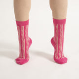 Vector Stripe Women's Socks - Pink