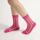 Vector Stripe Women's Socks - Pink