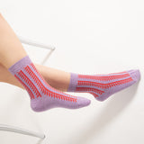 Vector Stripe Women's Socks - Purple