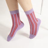 Vector Stripe Women's Socks - Purple