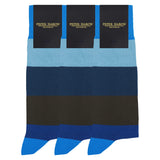 Groomsmen’s Socks Bundle - Block Stripe Aqua