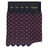 Groomsmen’s Socks Bundle - Pin Polka Burgundy