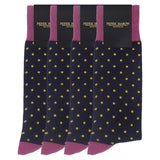 Groomsmen’s Socks Bundle - Pin Polka Midnight