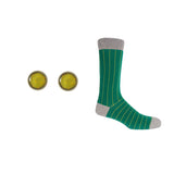Jubiläums-Manschettenknopf-Geschenkset für Herren - Olivgrün