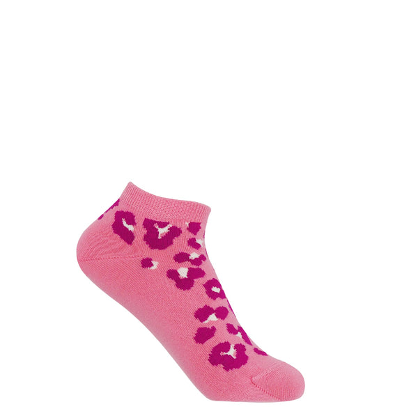 Leopard Women's Trainer Socks - Pink