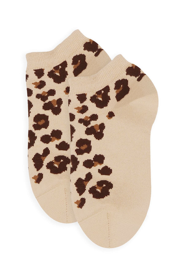 Leopard Women's Trainer Socks - Brown