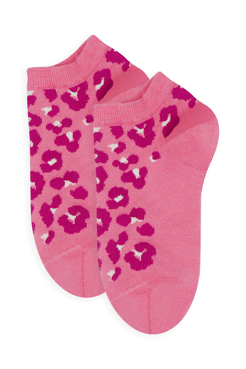Leopard Women's Trainer Socks - Pink