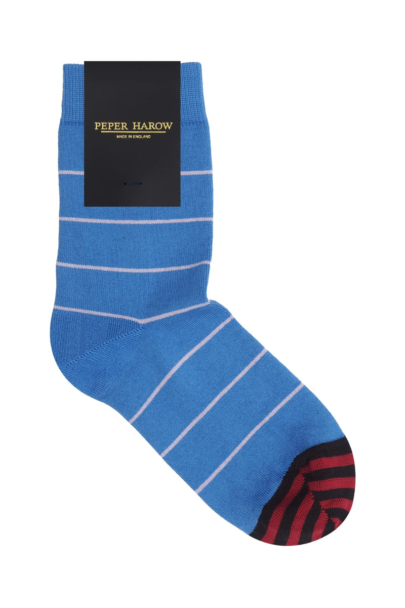 Thin Stripe Women's Socks - Blue