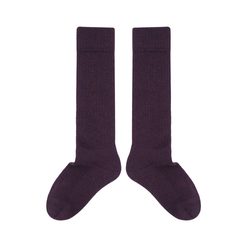 Women's Wool Boot Socks - Purple