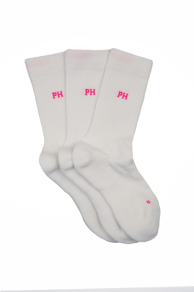 Peper Harow white Essential women's luxury sport socks fan topshot