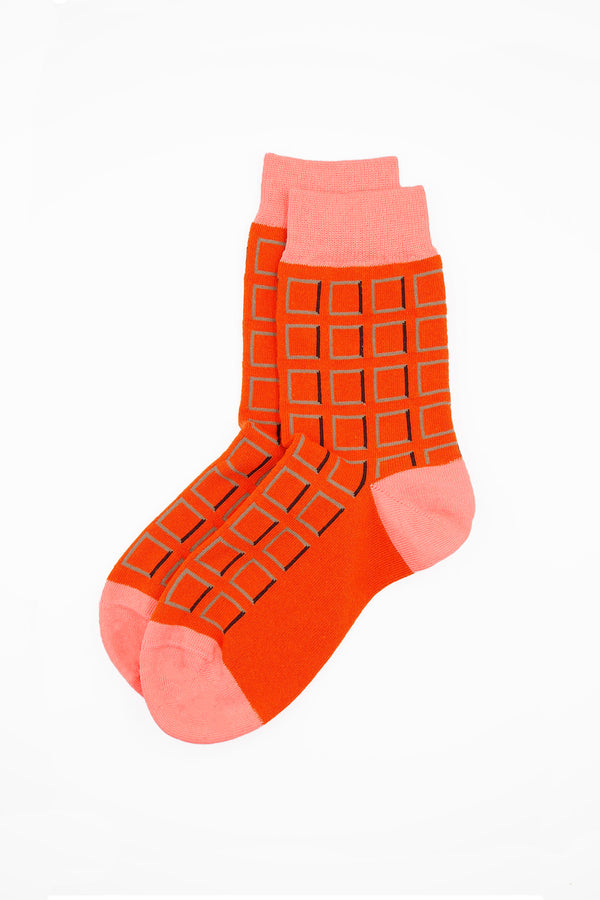 Cube Women's Socks - Orange