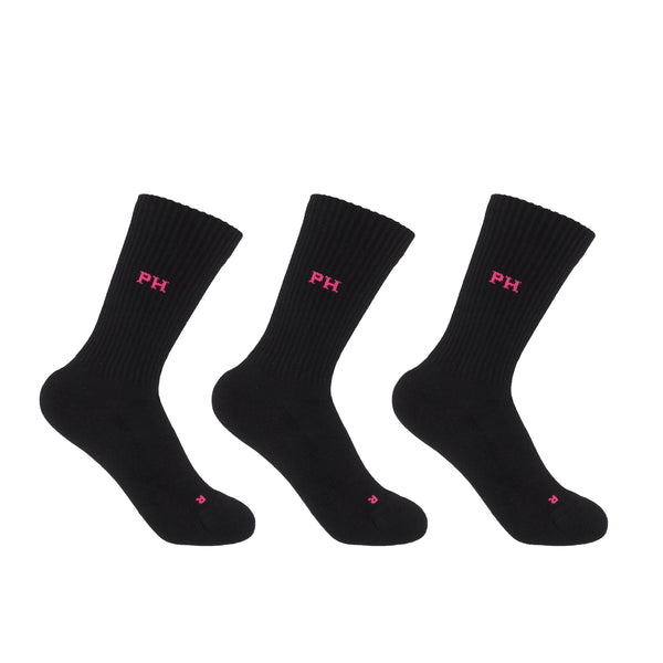 Peper Harow black Essential women's luxury sport socks 3 pack
