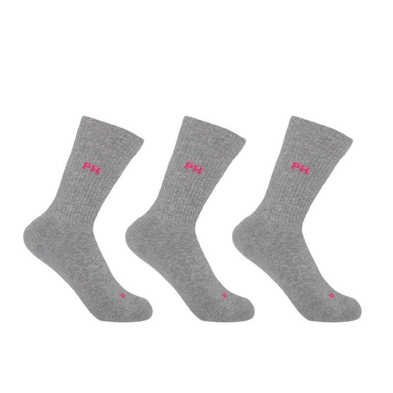 Peper Harow grey Essential women's luxury sport socks 3 pack