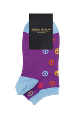 Peace Women's Trainer Socks - Purple