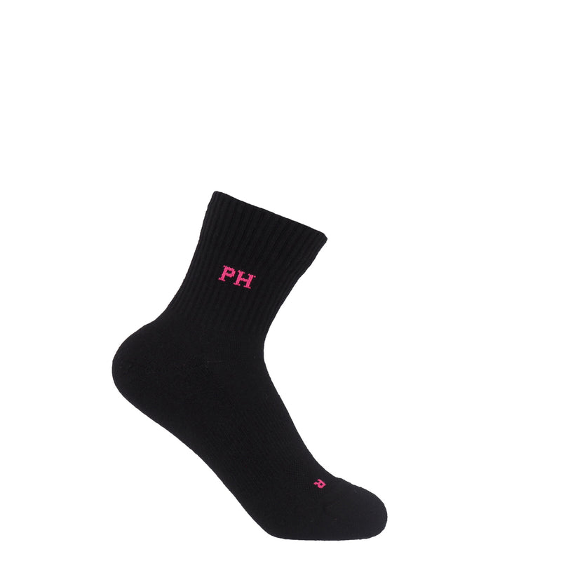 Peper Harow black Essential women's quarter crew luxury sport socks