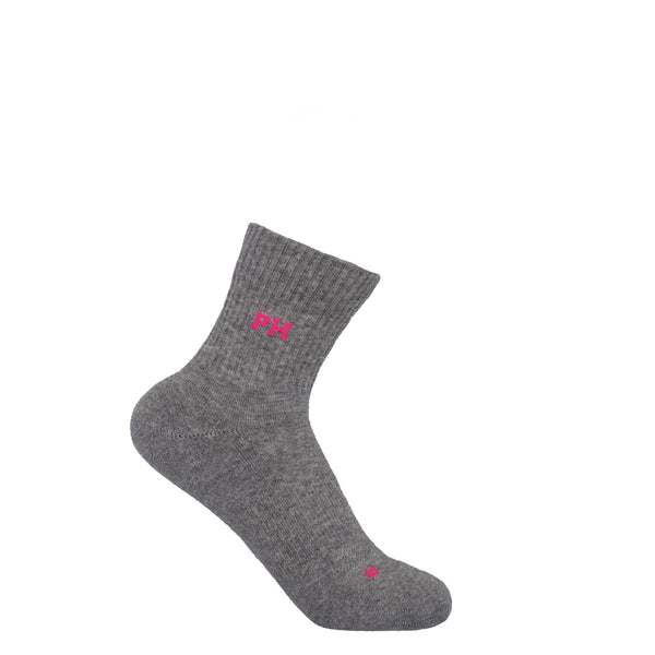 Peper Harow grey Essential women's quarter crew luxury sport socks 