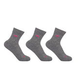 Peper Harow grey Essential women's quarter crew luxury sport socks 3 pack