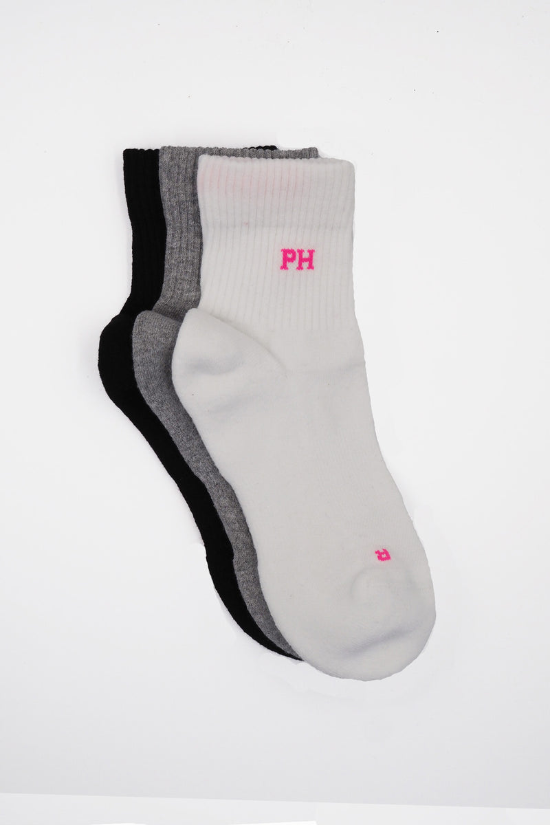 Peper Harow mixed Essential women's quarter crew luxury sport socks topshot
