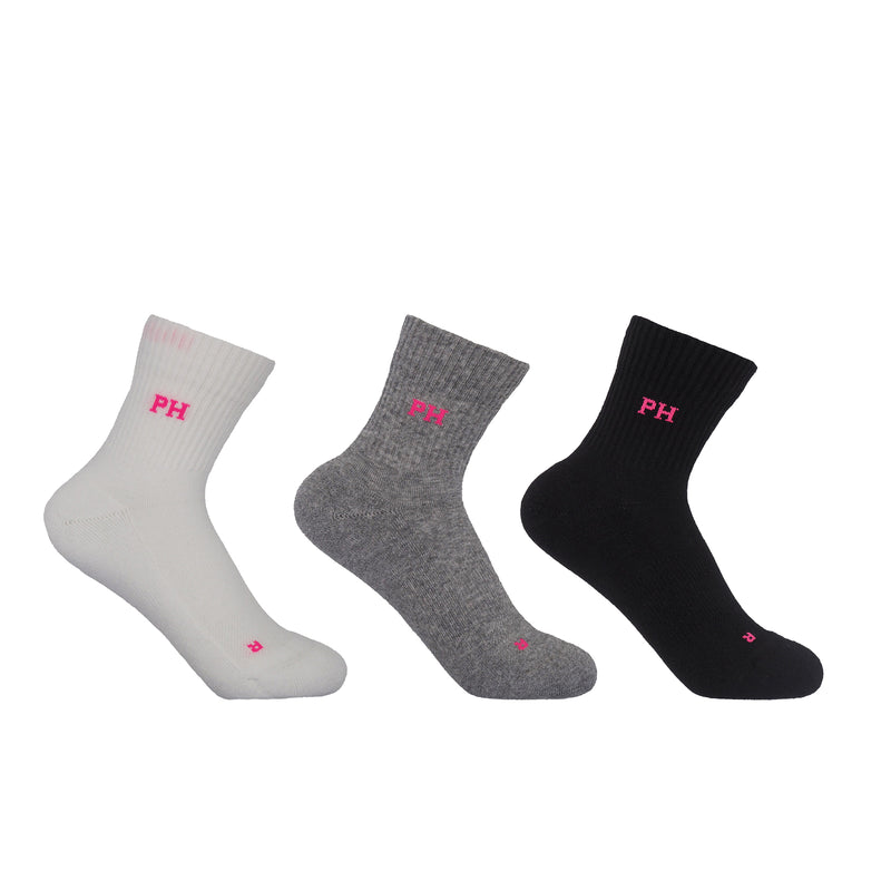 Peper Harow mixed Essential women's quarter crew luxury sport socks 3 pack