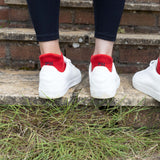 Organic Women's Trainer Sport Socks - Red