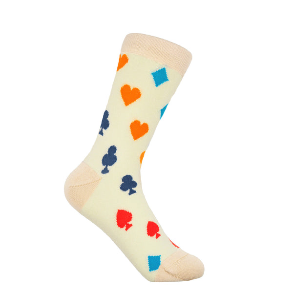 Royal Flush Women's Socks - Beige