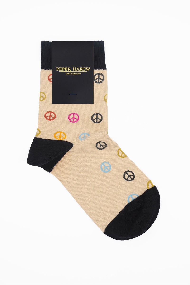 Peace Women's Socks - Beige