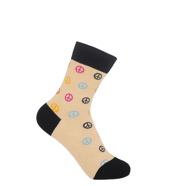 Peace Women's Socks - Beige