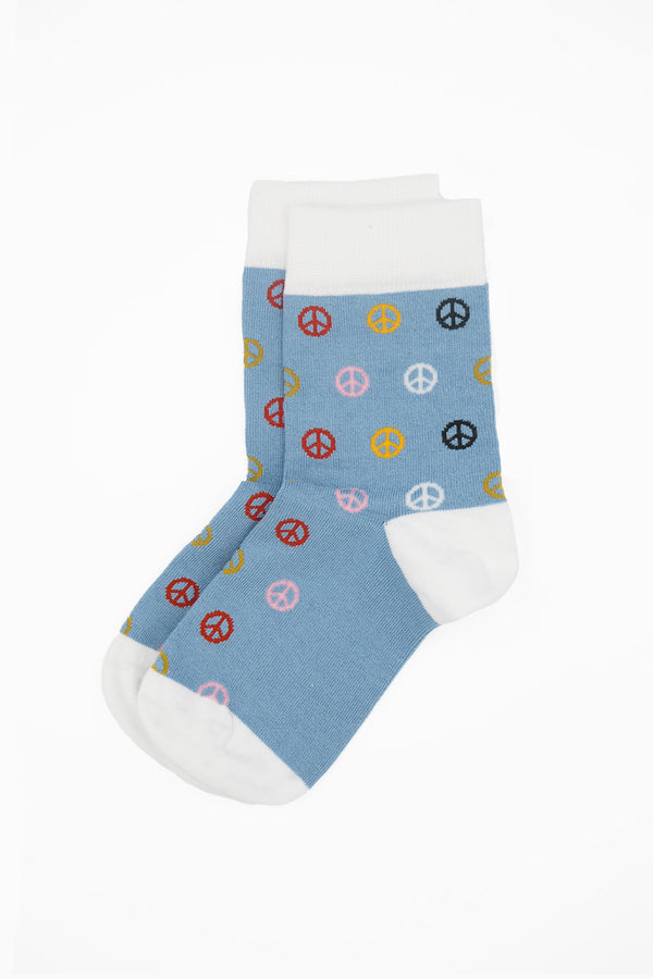 Peace Women's Socks - Blue