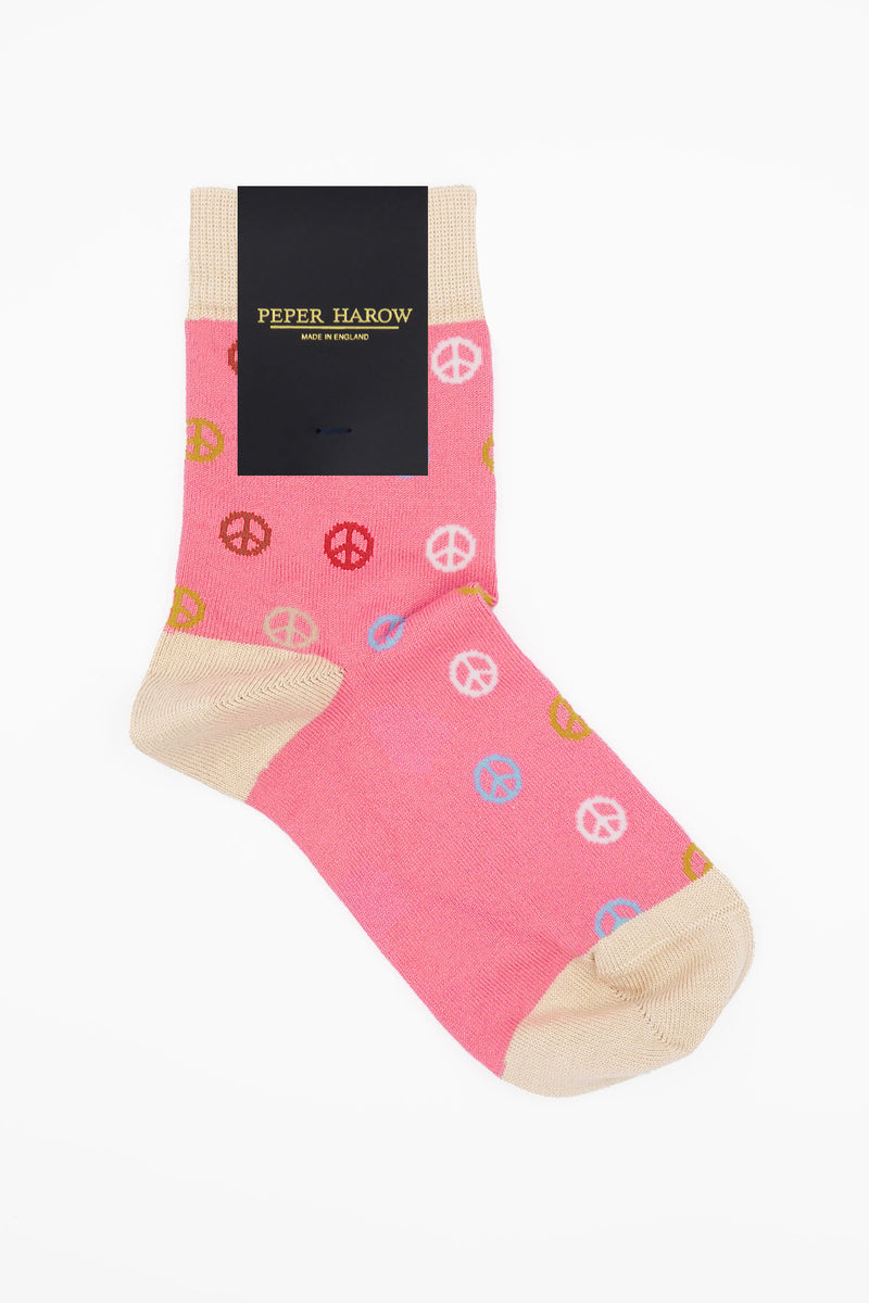Peace Women's Socks - Pink