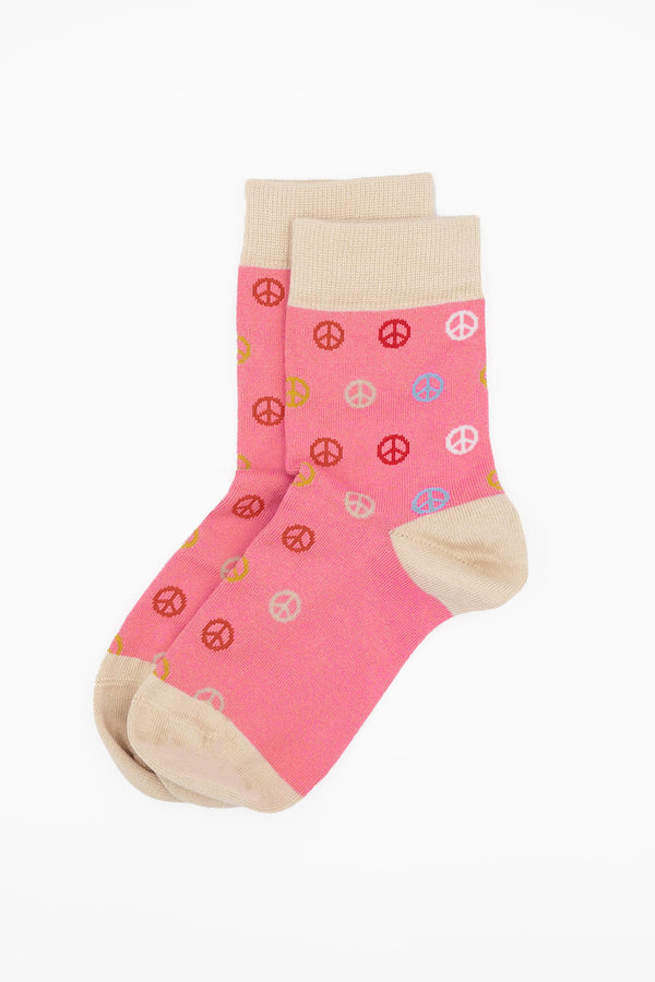 Peace Women's Socks - Pink