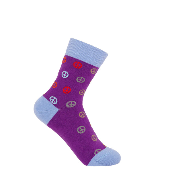 Peace Women's Socks - Purple