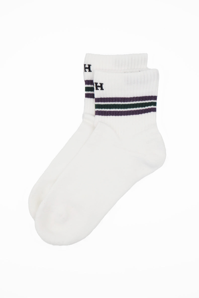 Peper Harow Wimbledon Organic women's sport luxury socks topshot