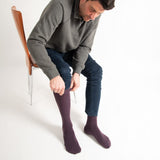 Wollstiefelsocken für Herren - Lila